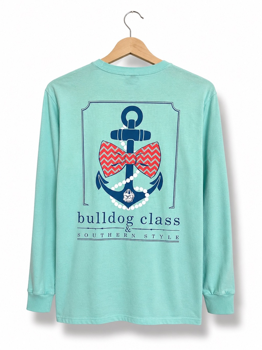 Comfort Colors Shirt Sz M Bulldog Class‎ Southern Style Aqua UGA Georgia Tee